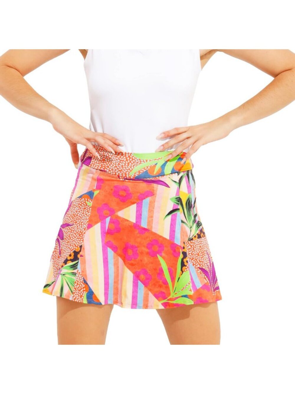 Women's A-Line Active Skirt - Dri-Fit Tennis & Golf Skort with Shorts & Pockets